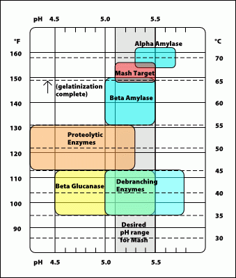 Enzyme Range in Mash